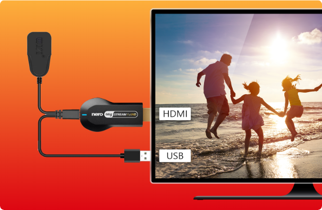 Nero Easy Stream FullHD HDMI Stick - 1. Koppla in