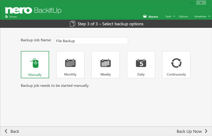 With Nero BackItUp, you can now run your backups automatically. Sit back and relax!