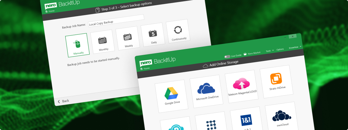 Backup with Nero Platinum
