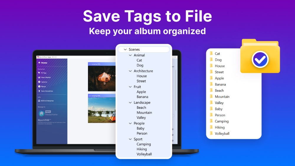 Nero AI Photo Tagger 2026 - Screenshot