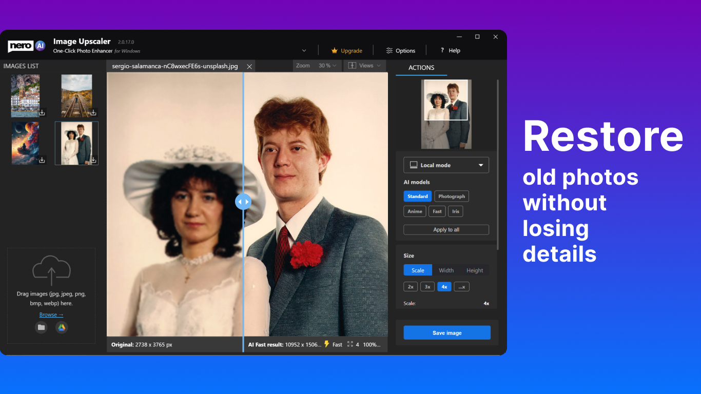 Nero AI Image Upscaler 2026 - Screenshot