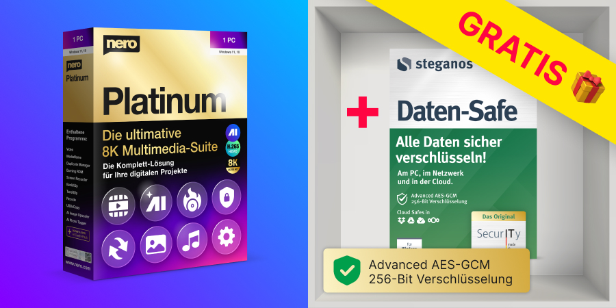 Nero Platinum and Steganos DataSafe