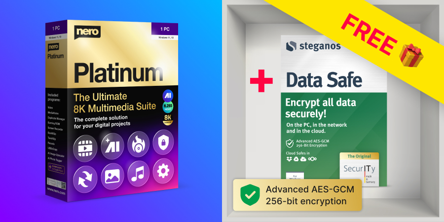 Nero Platinum and Steganos DataSafe