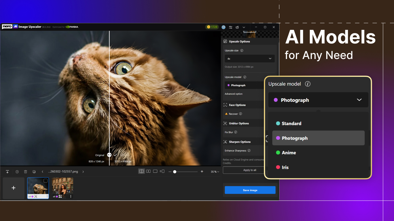 Nero AI Image Upscaler 2027 - Screenshot